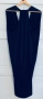 Рокля тъмно синя, прекрасен парти тоалет,с колие,долу права част-37см.Обща дълж.97см, пада свободно, снимка 2