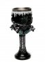 Код 91102 Стилна чаша за вино от полирезин с релефни декорации - вълк и надпис Winter is coming, снимка 1 - Чаши - 37019682