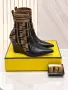 Fendi Елегнатни Дамски Боти Тип Чорап С Остър Връх И Платформа Фенди Код SEM-808, снимка 3