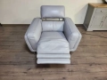 Сив кожен фотьойл с електрически релаксиращ механизъм, снимка 10