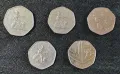 50, 20 пенса Великобритания, 16 различни, снимка 1
