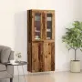 vidaXL Висок шкаф 2 бр. Старо дърво 69,5 x 34 x 180 см, снимка 2