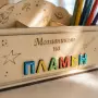 Персонализиран дървен моливник с име и космически мотиви, снимка 2
