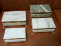 Мраморни кутии за бижута , снимка 1 - Антикварни и старинни предмети - 35040328