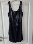 Разкошна нова черна къса  парти официална елегантна коктейлна рокля черни пайети , снимка 7