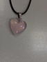 Колие Сърце Розов кварц комплект с гривна , снимка 6