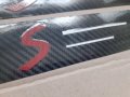 ТОП Цена за 4 бр-16 лв гланц карбон стикери за прагове за Мини Купър S Mini Cooper S, снимка 3