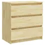 vidaXL Нощно шкафче, 60x36x64 см, бор масив, снимка 1