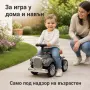 Детска ретро кола за яздене Baby Mix, сива, снимка 5
