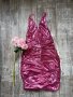 Нова клубна рокля с етикета House London  метален металически ефект в златисто лилав цвят бляскава , снимка 15