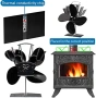 COMBIUBIU Вентилатор за печка с 4 крила, захранван от топлина, снимка 3