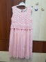 Розова рокля за момиче, ръст 140 см, снимка 1 - Детски рокли и поли - 30008316