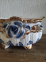 Стара бонбониера "Синя роза"каподимонте, снимка 6