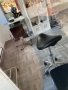 *Козметичен/фризьорски стол - табуретка Organic 59/78 см - бяла-черна - сива, снимка 9