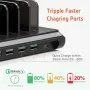 Alxum USB зарядна станция, 120 W 10 портова станция за бързо зареждане, снимка 2