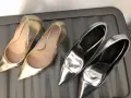 Елегантни метализирани обувки на ток Zara (Златни / Сребърни), снимка 2