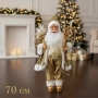 Луксозна коледна фигура Дядо Коледа в златно (50 / 70 / 90 см), снимка 2