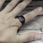 Мъжки пръстен черен мат, снимка 2