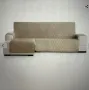 Калъф за ляв ъглов диван беж/екрю 240x150x80 cm, снимка 2