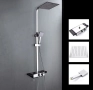 🚿 Душ система с термостат – Черен дизайнерски комплект от, снимка 5