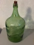 Стъклен зелен дамаджан, снимка 1