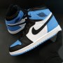 Nike Air Jordan 1 High UNC Blue Toe Нови Оригинални Мъжки Обувки Кецове Маратонки Размер 43 Номер, снимка 2