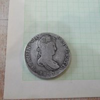 Испанска монета "8 реала - Фердинанд VII - 1821 г.", снимка 3 - Нумизматика и бонистика - 31855689