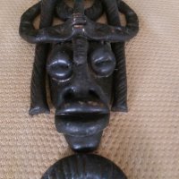 Африканска бронзова маска, снимка 4 - Антикварни и старинни предмети - 30314967