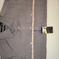 Мъжка риза с къс ръкав в цвят тъмен люляк размер M 15 лв., снимка 10 - Ризи - 42619800