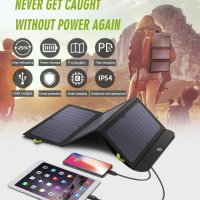 ALLPOWERS™ 18V 21W Сгъваем Соларен Панел Водонепромокаеми Панели 3х Броя SUNPOWER® Слънчев Комплект, снимка 1 - Къмпинг осветление - 37255202