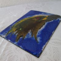 орел емайл пано метал картина птица, снимка 8 - Антикварни и старинни предмети - 29299715