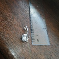 Сребърна висулка с камък цирконий