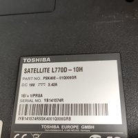  Лаптоп Toshiba Satellite L770D-10H, снимка 4 - Части за лаптопи - 42042391