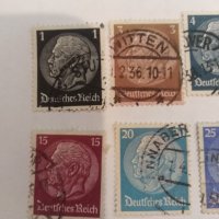 Пощенска марка 16бр-Германия райх 1934, снимка 2 - Филателия - 40021356