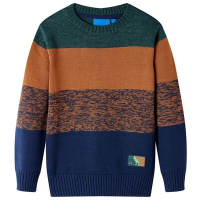 Детски плетен пуловер, многоцветен, 140（SKU:14498, снимка 1 - Детски пуловери и жилетки - 44697052