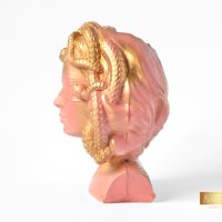 Декоративна саксия с форма на глава на Горгона Медуза / Подарък за жена / Саксия гръцка богиня, снимка 5 - Саксии и кашпи - 40522623