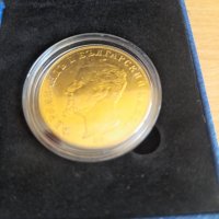 Сувенири монети 100 лв позлатени в кутия, снимка 2 - Нумизматика и бонистика - 37661134