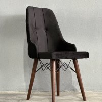 Трапезен стол  цвят - черен , снимка 3 - Столове - 40144355