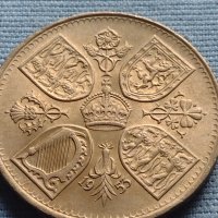 Монета 5 шилинга 1953г. Великобритания 25г. Управление на Елизабет втора 40418, снимка 1 - Нумизматика и бонистика - 42712973