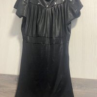 Къса черна рокля размер S/M, снимка 1 - Рокли - 42864722