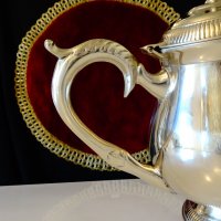 Английска кана,чайник,никелово сребро 940 гр. , снимка 6 - Антикварни и старинни предмети - 39182939