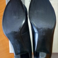 Jana Дамски кожени обувки с ток 5-6см , №38,5 черни, стелка 25см, снимка 5 - Дамски обувки на ток - 29080281