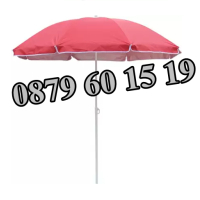 Градински чадър, кръгъл чадър с диаметър 3 м + подарък калъф, снимка 2 - Градински мебели, декорация  - 44510340