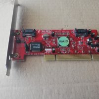 PCI 2 Port Serial ATA RAID Controller Card MicroDream A100-10C, снимка 5 - Други - 33902776