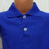 Нова детска спортно-елегантна блуза в синьо с яка от 1 годинка до 8 години, снимка 2 - Детски ризи - 30326181