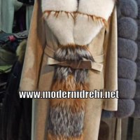 Дамско луксозно палто кашмир вълна и лисица код 83, снимка 1 - Палта, манта - 33846489
