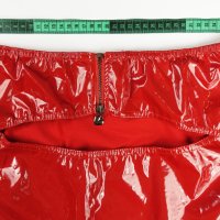 Miss Noir L/XL къса червена лачена/винил пола с отвор на дупето, снимка 8 - Бельо - 44318024