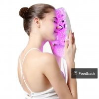 Козметична LED маска за лице и шия, снимка 7 - Козметични уреди - 37006830