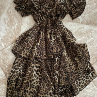 Тигрова рокля , снимка 1 - Рокли - 44713112