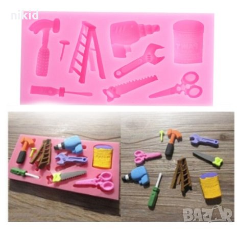 строителни инструменти техник майстор силиконов молд форма за украса торта сладки с фондан мъфини , снимка 1